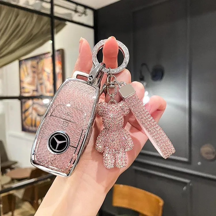 奔驰e300l钥匙套c260l车a200l壳glc包gla扣gle350专用glb220女180