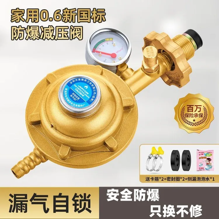 防暴液化气减压阀燃气煤气罐一体安全阀新国标自锁阀煤气管自闭阀