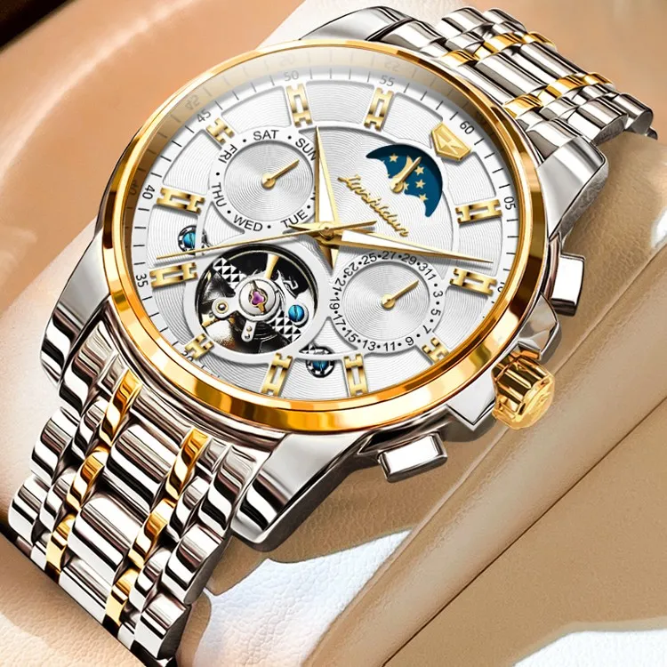 瑞士认证金仕盾男士潮流高端全自动机械手表店男式男款品牌防水