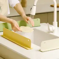 家之物语水槽挡水板吸盘式洗碗沥水防溅水硅胶挡板家用硅胶挡水板