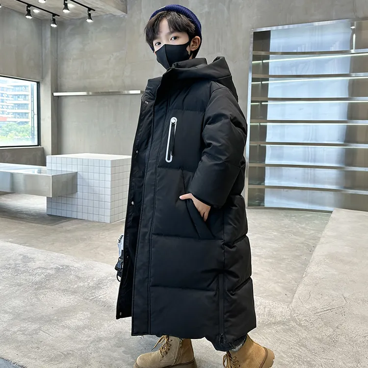 男童羽绒服儿童中长款2025年冬季新款长过膝加厚保暖羽绒服外套