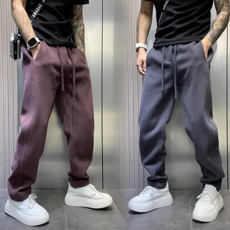 潮流休闲卫裤男款时尚运动设计师男生爆款百搭纯色季秋冬痞帅