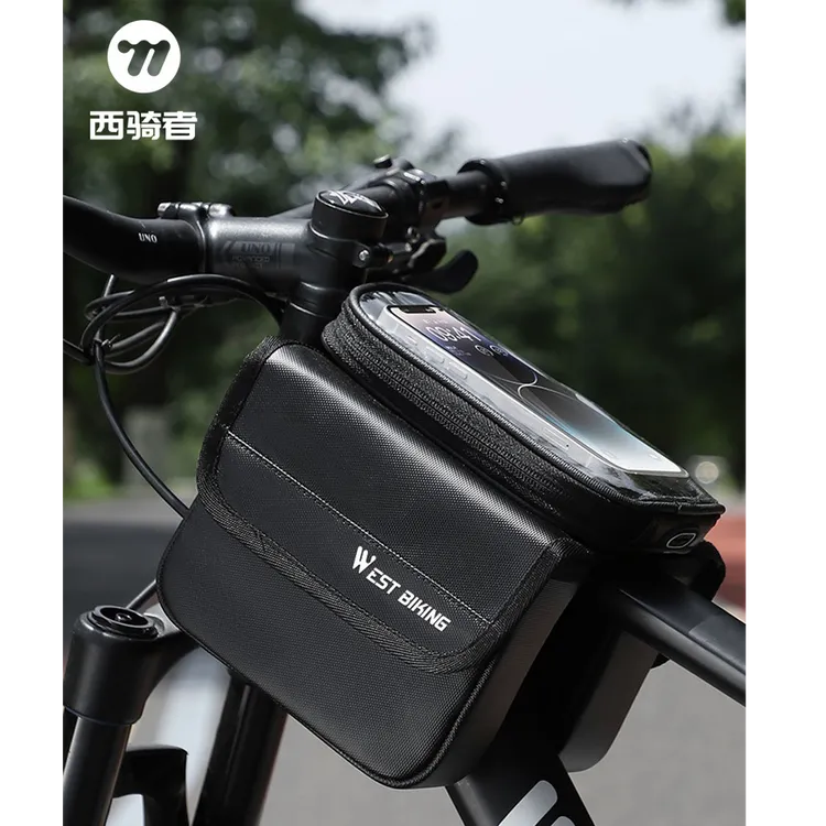 西骑者自行车触屏手机包上管包山地车马鞍包骑行车前包骑行装备