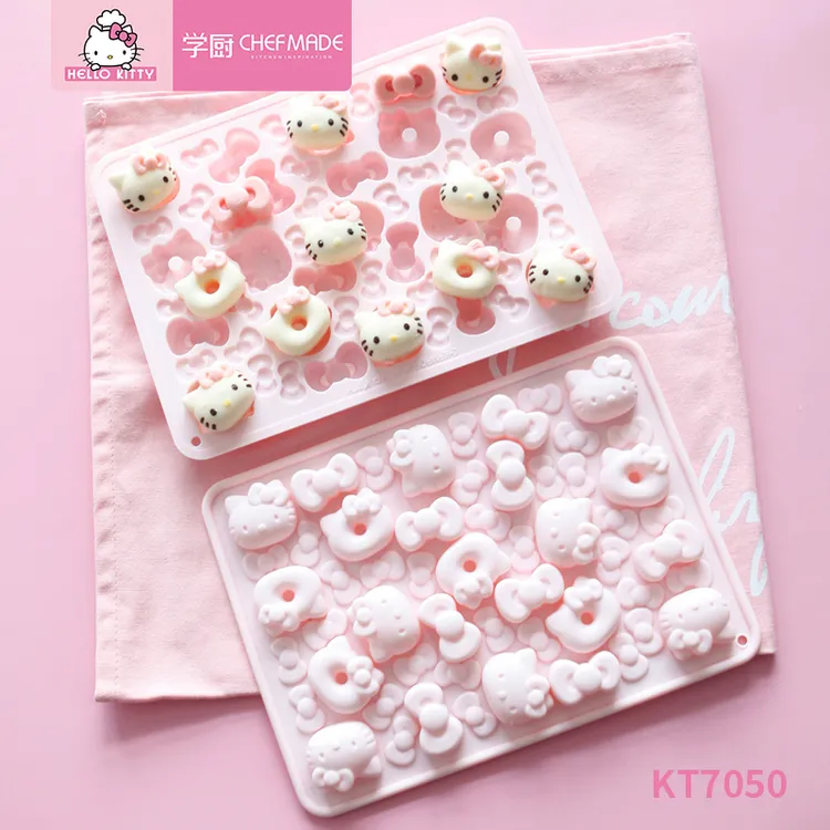 学厨 HELLO KITTY硅胶巧克力模具布丁果冻冰格模具家用烘焙模具