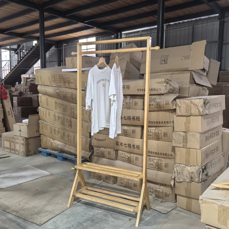 挂衣架落地卧室晾衣架客厅家用实木衣帽架房间入户门口挂衣服架子