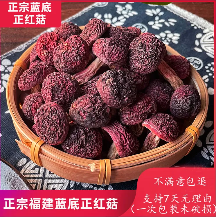 红菇(大菇丁)福建三明正宗蓝底灰肉正红菇小红菇送礼礼盒装高品质