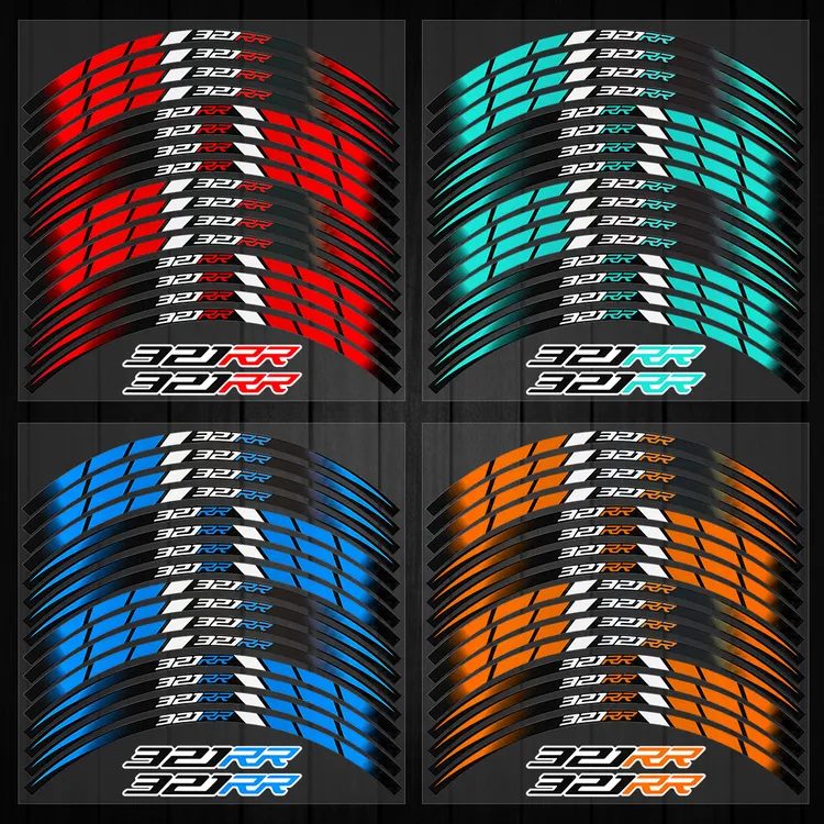 适用凯越321RR/R轮毂贴内圈反光贴花轮圈贴纸改装防水装饰钢圈贴
