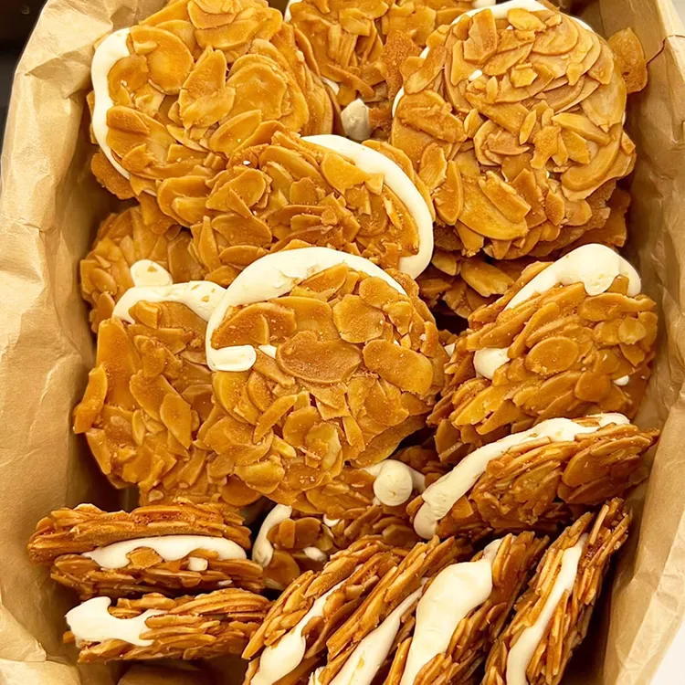 【因味你】扁桃仁夹心酥牛轧酥饼干网红五星级下午茶零食