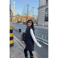 井迪儿【马术表演】套装刺绣压线不撞款保暖百搭叠穿夹棉马甲&半裙