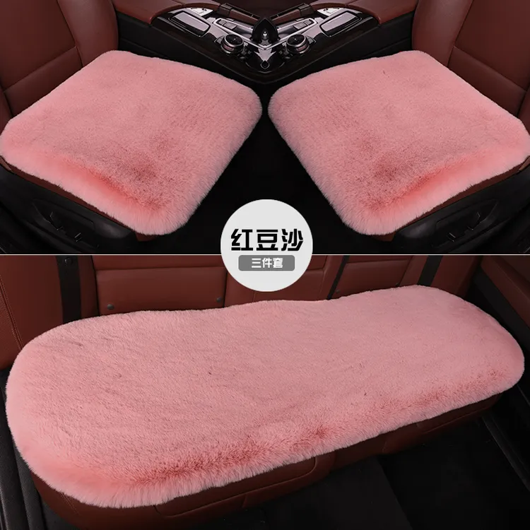 【全车三件套】汽车坐垫冬季毛绒无靠背爱车防寒保暖兔毛绒五座