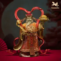 铜师傅《吉祥财神》铜摆件 铜工艺品 家居饰品 办公室玄关中式摆件