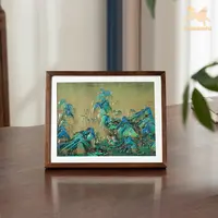 【铜师傅】《千里江山（桌面）》手工錾刻 铜雕画 书房办公室装饰工艺画