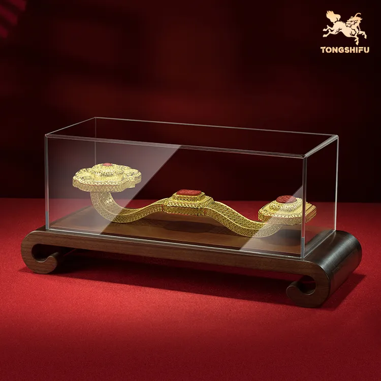 铜师傅《花丝吉祥如意》客厅桌面铜如意摆件 家居装饰工艺品商品图