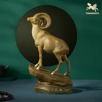 铜师傅 《领头羊》客厅桌面铜羊摆件 家居装饰工艺品