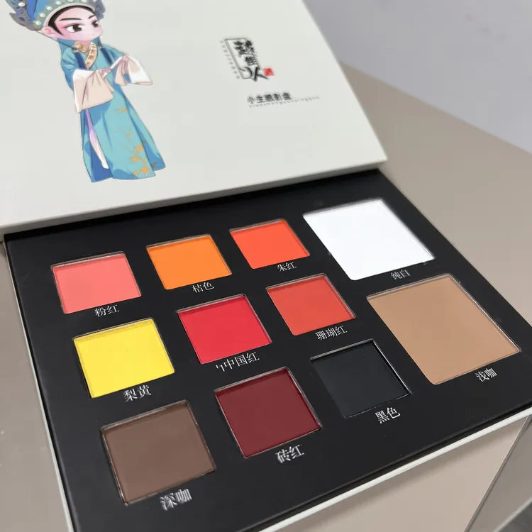 越佳人11色戏曲花旦小生眼影盘套盒便携粉质细腻自用套组套组