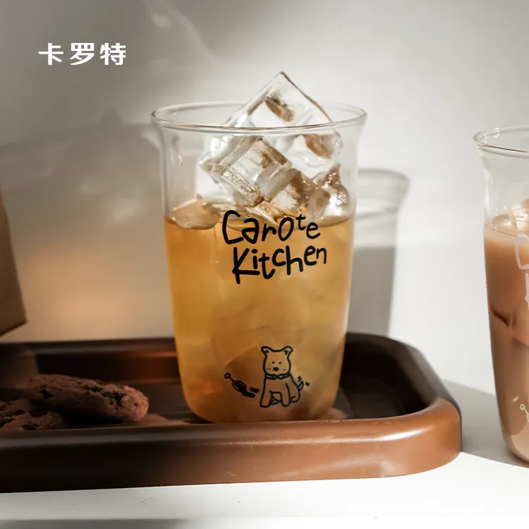 卡罗特高硼硅玻璃水杯耐高温咖啡杯泡茶牛奶女生家用网红喝水杯子商品图