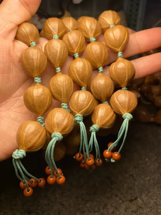 橄榄核铁核原皮素串正圆手串短圆手持