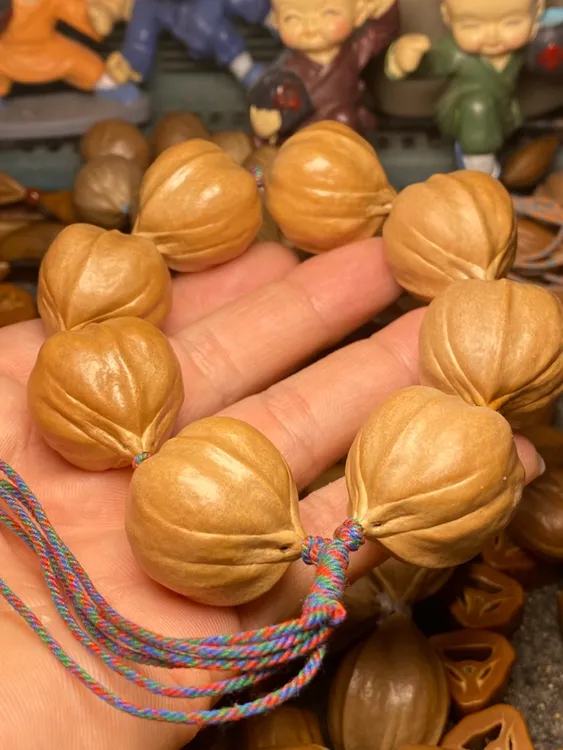 橄榄核珠串橄榄核铁核2.6正圆手串光珠料原皮素串短圆手串
