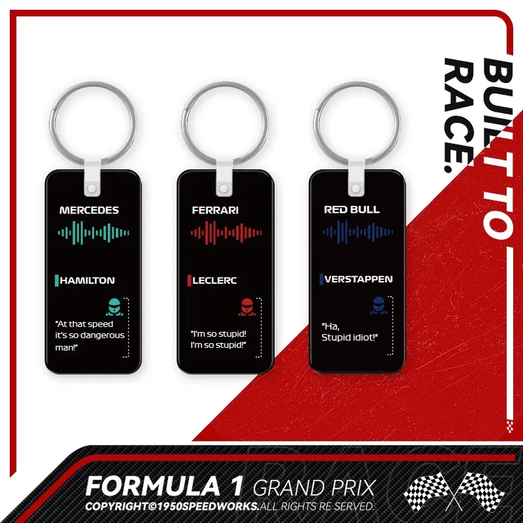 2022 F1TeamRadio钥匙扣 迈凯伦法拉利车队经典TR铝制金属钥匙扣