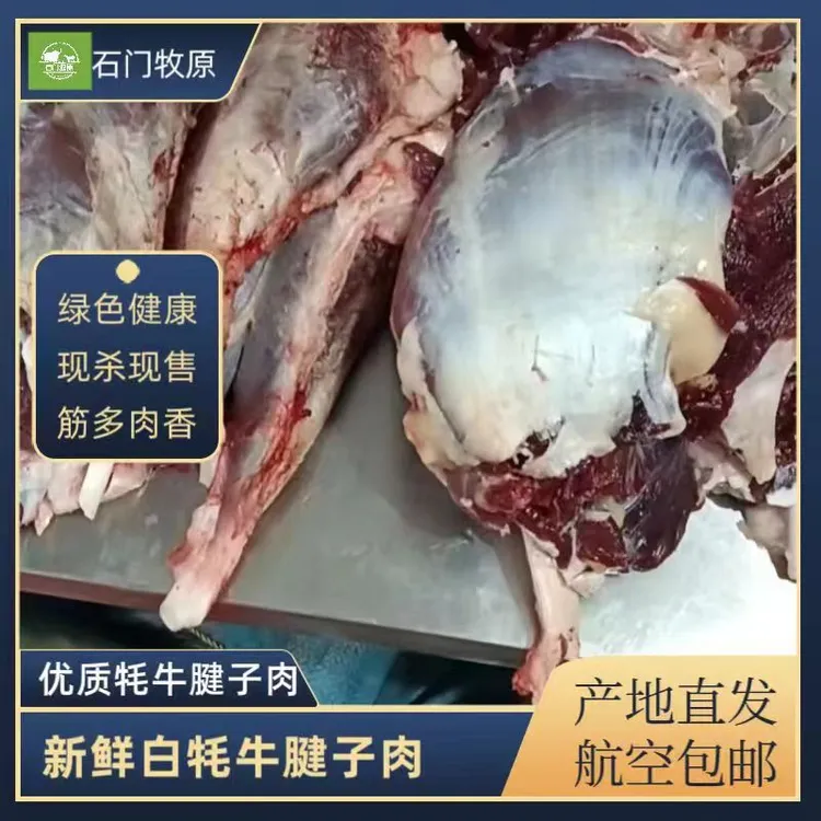 严选白牦牛新鲜牛肉腱子肉草原散养好吃健身低脂火锅烧烤食材