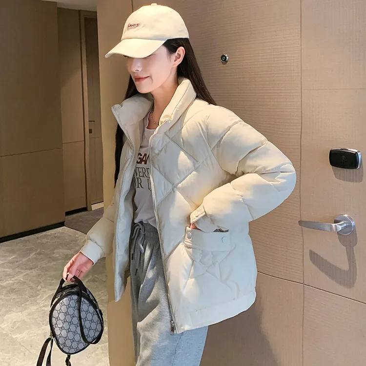 2025新款立领棉服女韩版宽松短款加厚保暖百搭秋冬时尚学生外套女