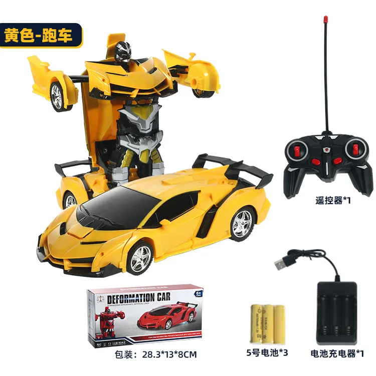 1：18感应行驶遥控变形车变形机器人儿童遥控玩具车充电无线遥控车