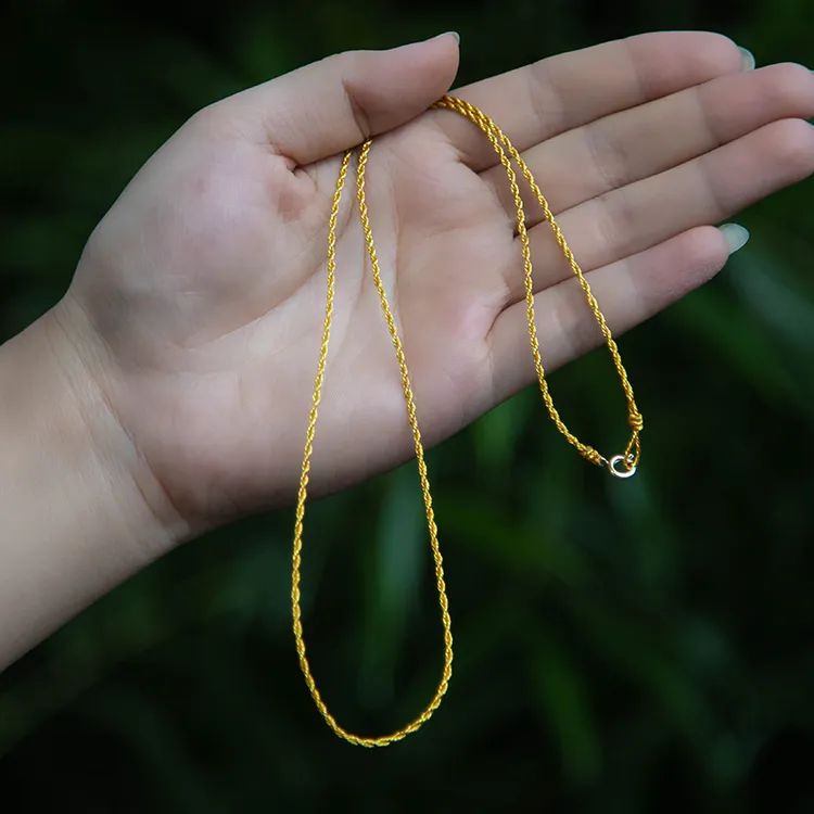 非金属布艺吊坠 特细吊坠挂绳极简项链绳可穿珠锁骨链女素链时尚