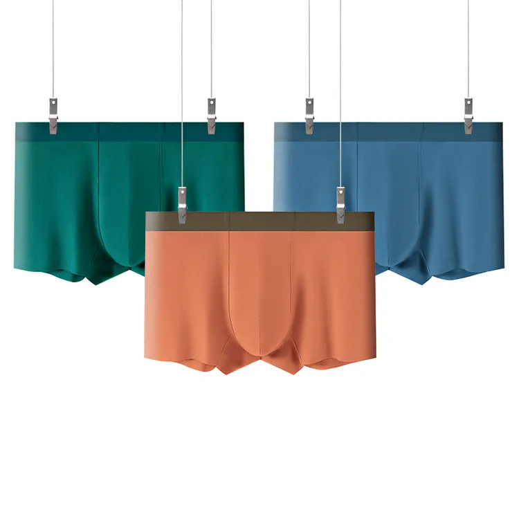 猫人【透气舒适】无痕系列长绒棉男士经典常规四角内裤亲肤常规亲肤