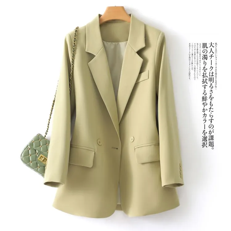 0097女士女装秋季新款高级宽松显瘦设计感气质百搭休闲西服上衣女