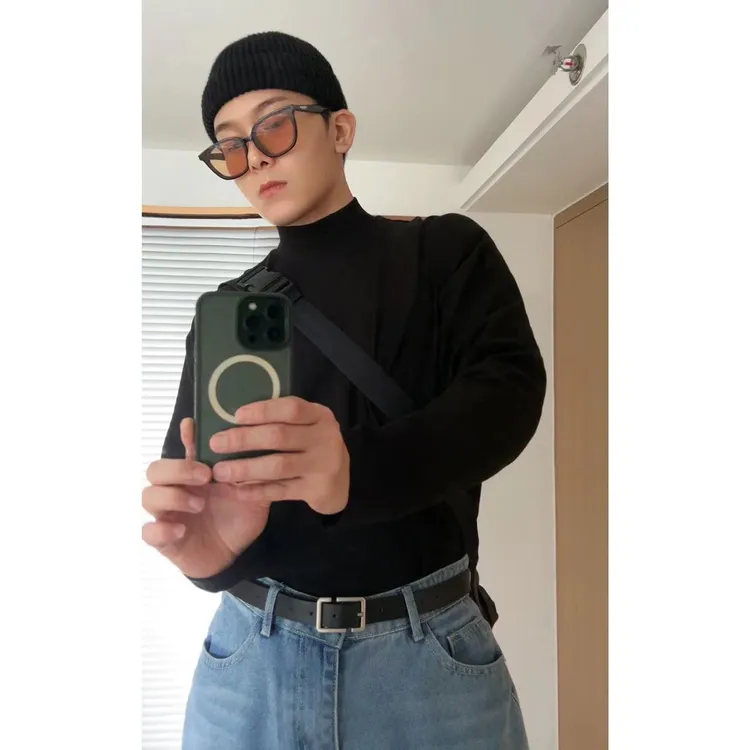 MBH | 极地24秋冬空气层纯色高领男百搭打底加厚简约长袖针织T恤