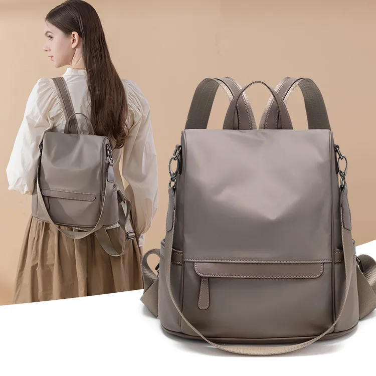 高级感牛津布旅行双肩包女2025新款时尚女士防盗背包休闲轻便书包