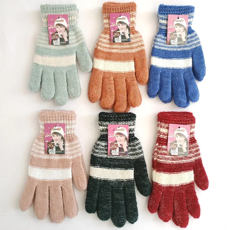 【到手四双】秋冬季马海毛全指手套防寒保暖防护骑车手套Z