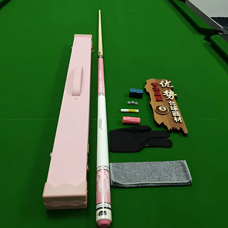 美洲豹同款MBIHON粉豹粉色樱花球杆专用中式黑八大头分体台球杆