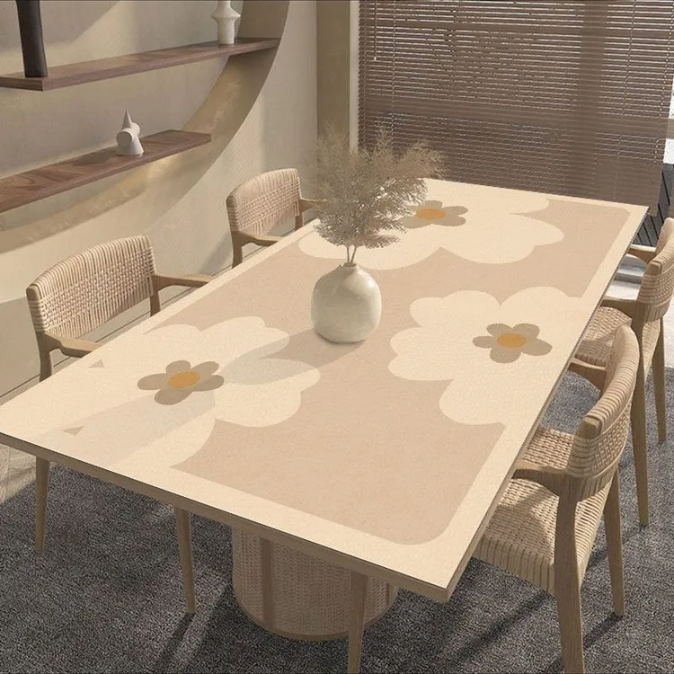 侘寂风pvc 餐桌垫防水防油免洗可擦茶几垫隔热垫轻奢高档垫可裁剪