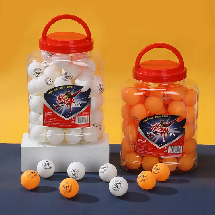 正品战甲乒乓球桶装袋装40+新材料高弹力耐打训练比赛专用白/黄色