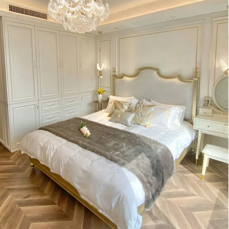 MYHOME家居法式轻奢实木床美式简约别墅主卧室奢华1.51.8米公主床