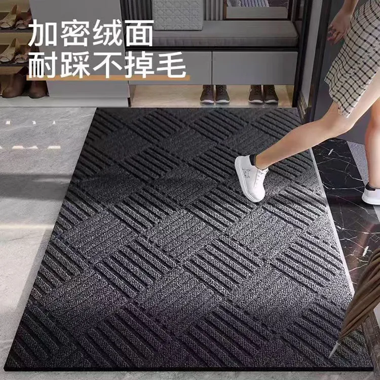 高档别墅大门乔迁地垫入户门垫菱形纹加厚防水拼接脚垫防滑PVC垫