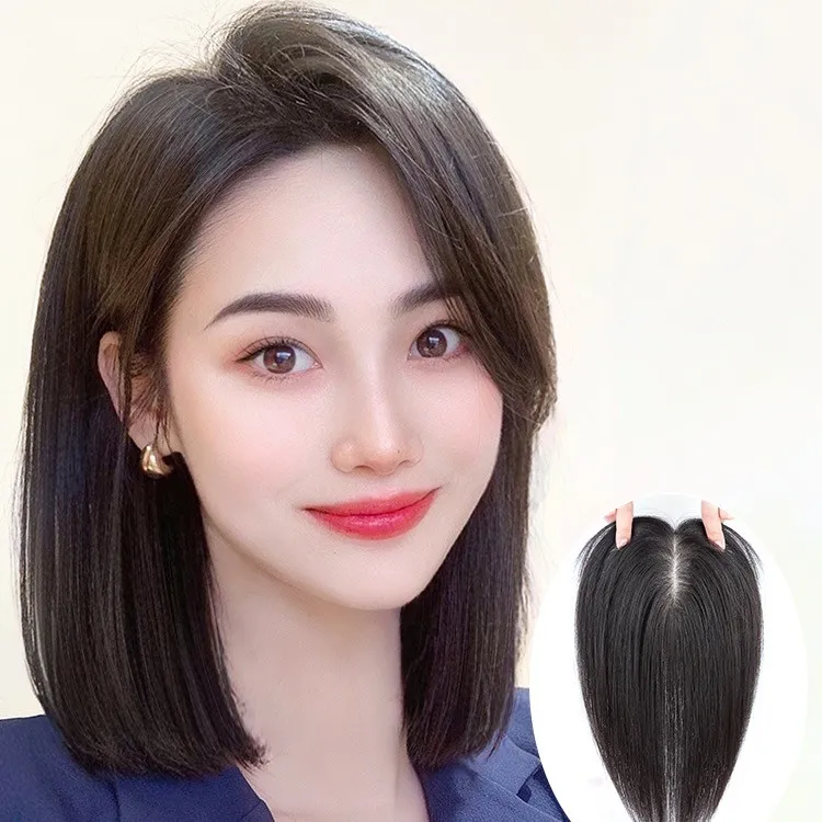 【双递针+瑞士网】12*13全手工钩织工艺增加发量夏季透气自然假发片