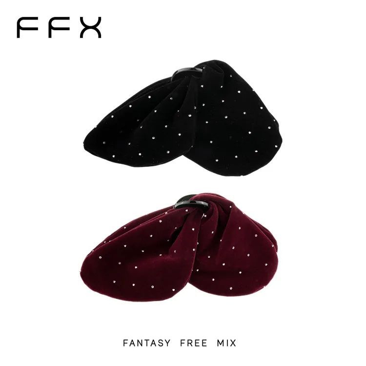 弗弗西FFX【蝴蝶心事】高级丝绒细闪星河蝴蝶抓夹