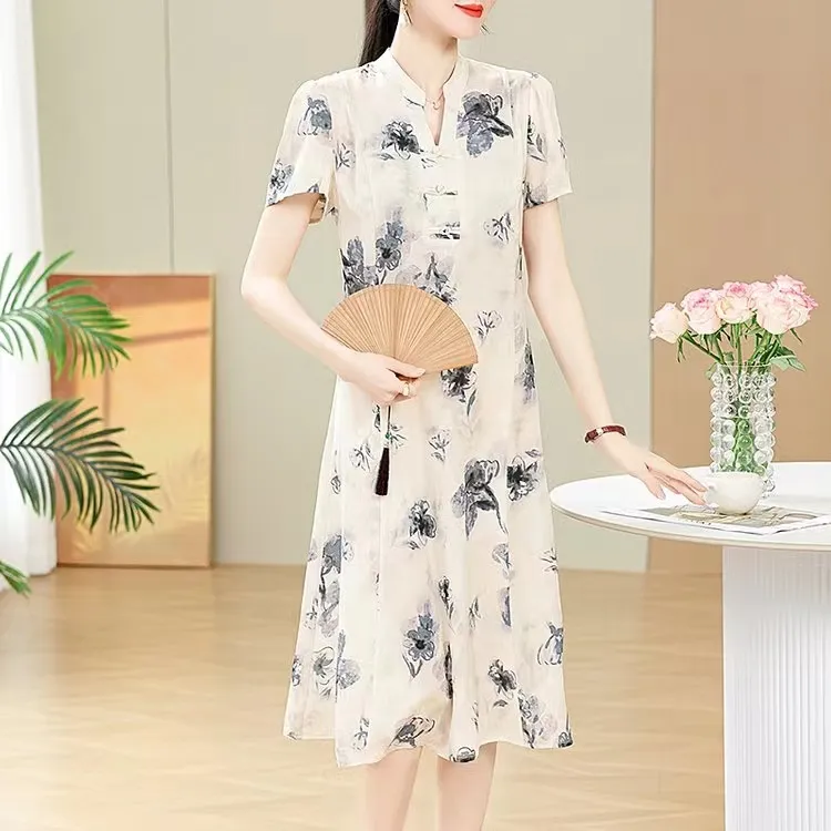 2024夏季新款女装碎花连衣裙时尚休闲气质女装连衣裙