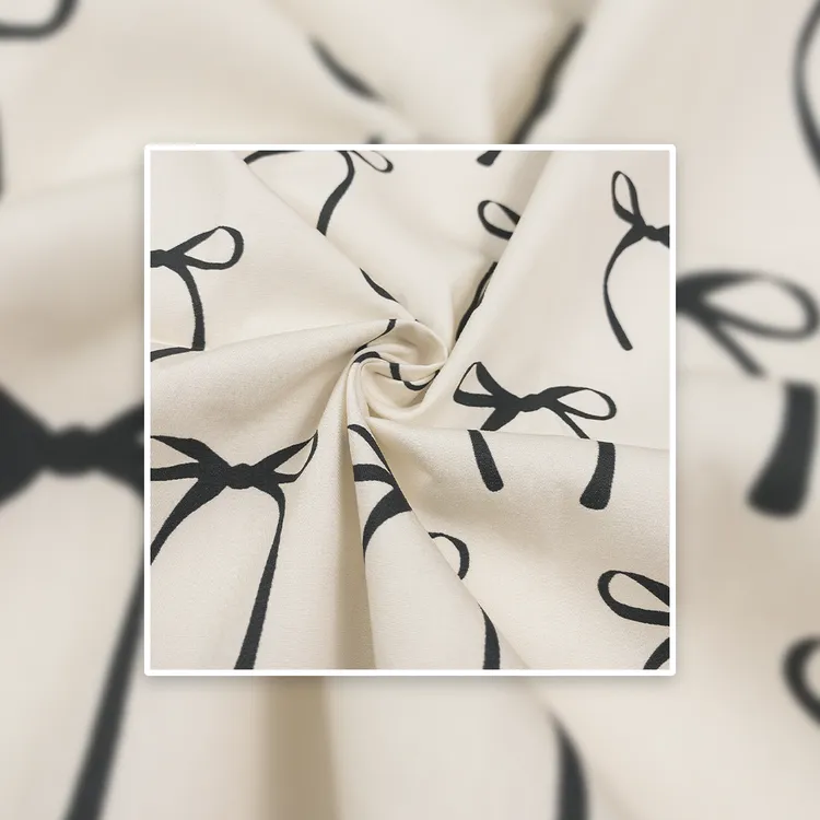 进口布料 40支高密蝴蝶结全棉手工DIY服饰包包幅宽145CM