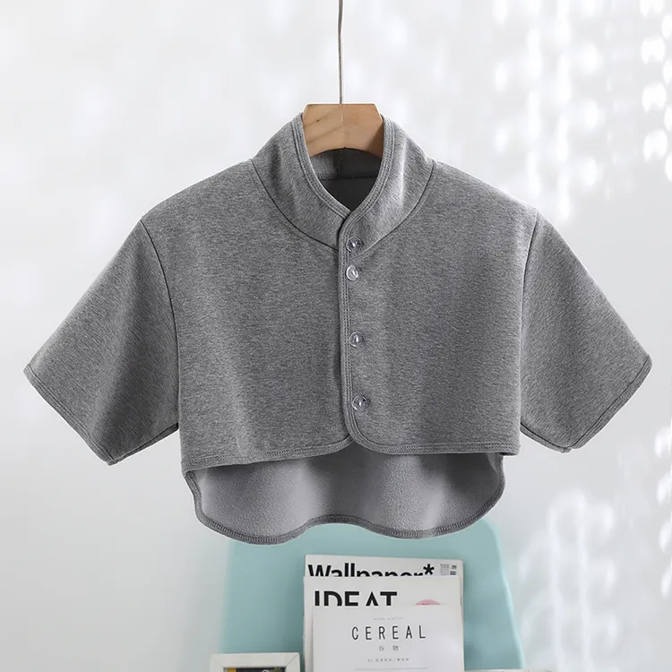 秋冬男女加绒加厚护肩颈椎坎肩睡觉月子披肩衣护肩膀防寒保暖神器