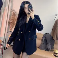雪尼尔西装外套2025秋冬新款女装宽松高级感西服