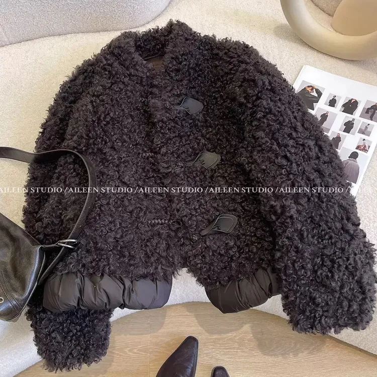 毛毛外套女短款2025冬季新款韩版设计感小众毛茸茸上衣潮