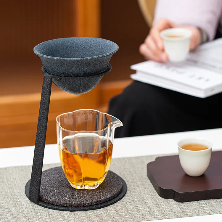 无孔茶漏家用高端茶滤茶水分离创意支架日式通用泡茶壶茶漏过滤