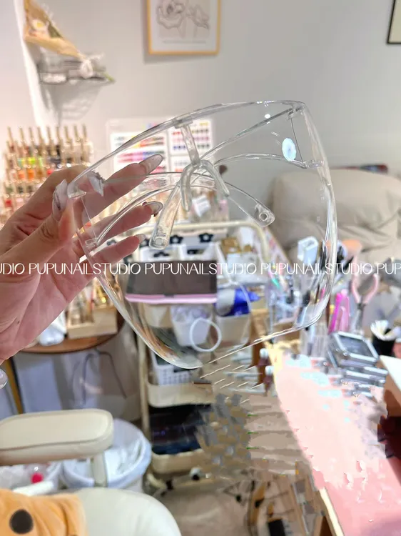 PUPUNAIL美甲师防灰尘面罩高清透明不起雾打磨防尘面罩美甲店专用
