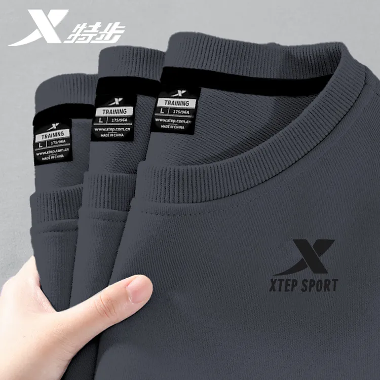 特步卫衣男长袖冬季官方旗舰正品休闲圆领打底衫男士宽松运动上衣