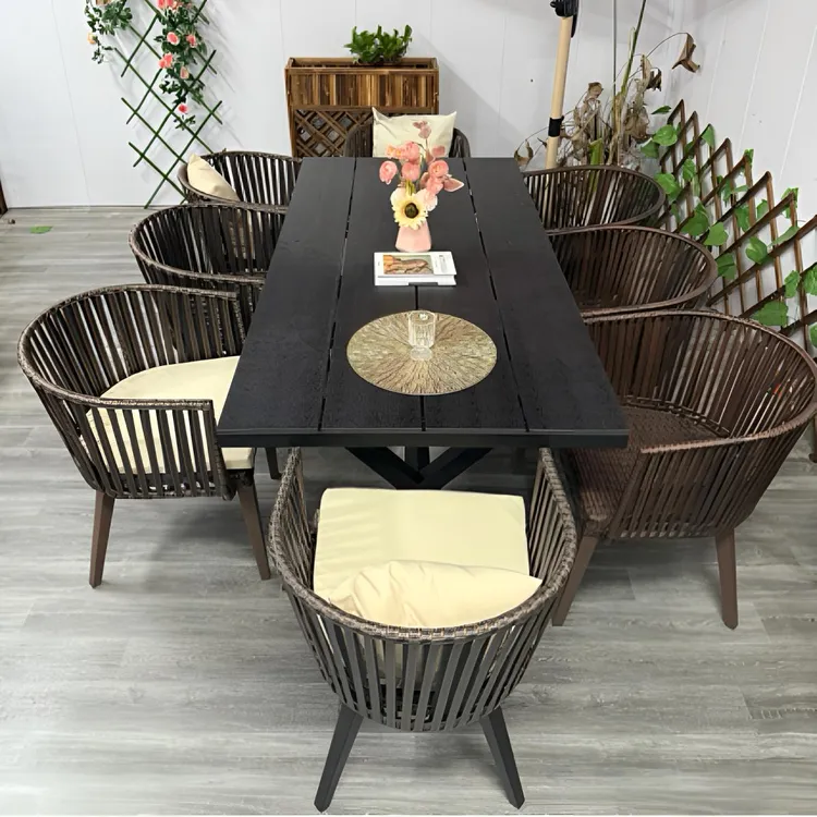 户外巴蒂椅防水室外桌椅套装休闲露台花园阳台别墅藤椅三件套组合