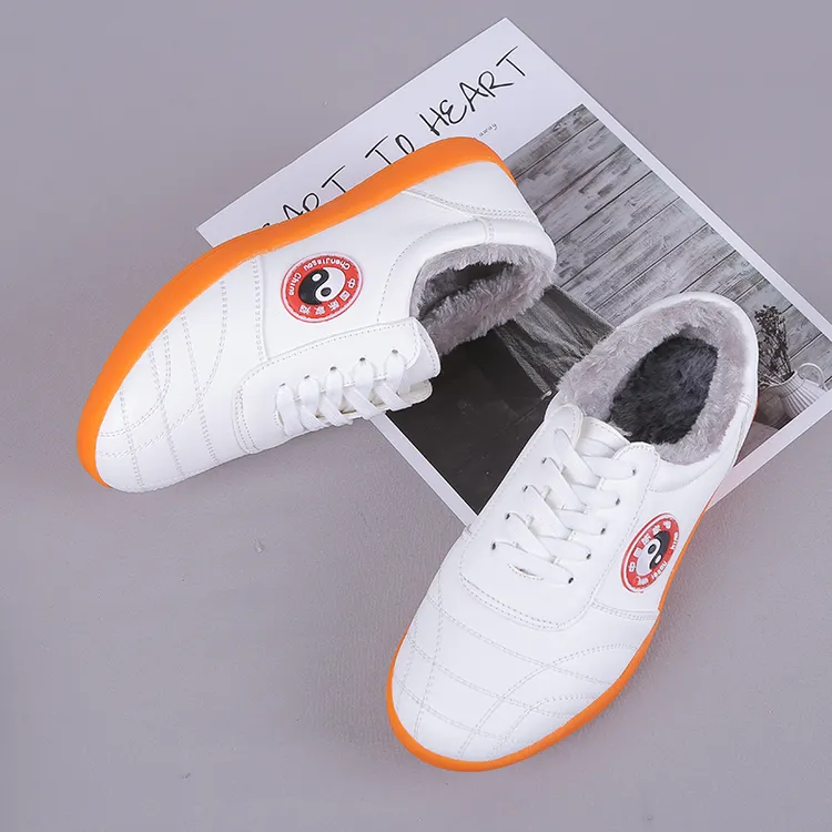 陈家沟太极鞋棉鞋男女加绒加厚保暖太极拳软牛皮牛筋底武术鞋01M