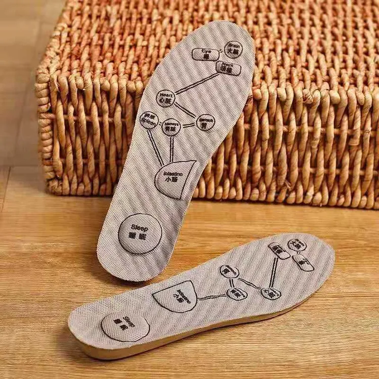 踩屎感减震鞋垫按摩艾草除味运动鞋垫男女吸汗防臭男士夏季透气